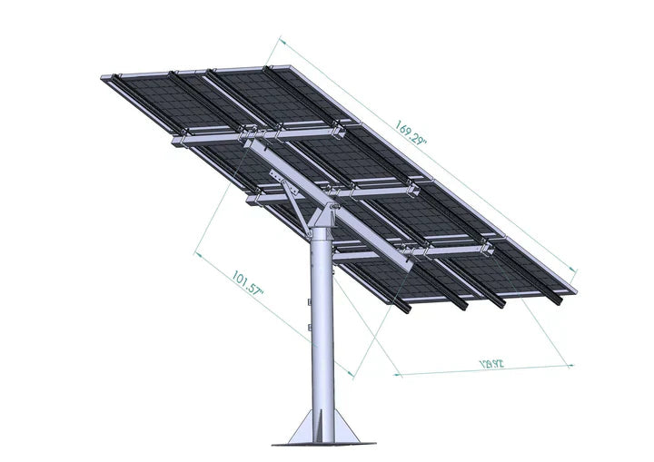 Elios Arbora P8 | Système de Montage pour 8 Panneaux Solaires | Système de Montage sur Poteau