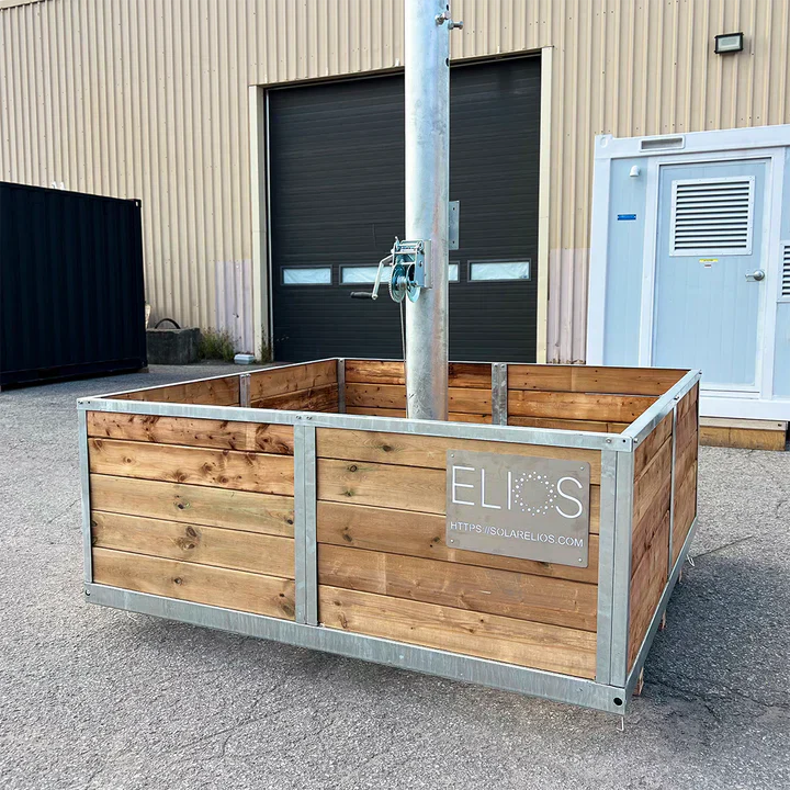 Elios Basket 8 Panel Post - Heavy-Duty Base for Solar Pole Mount Systems