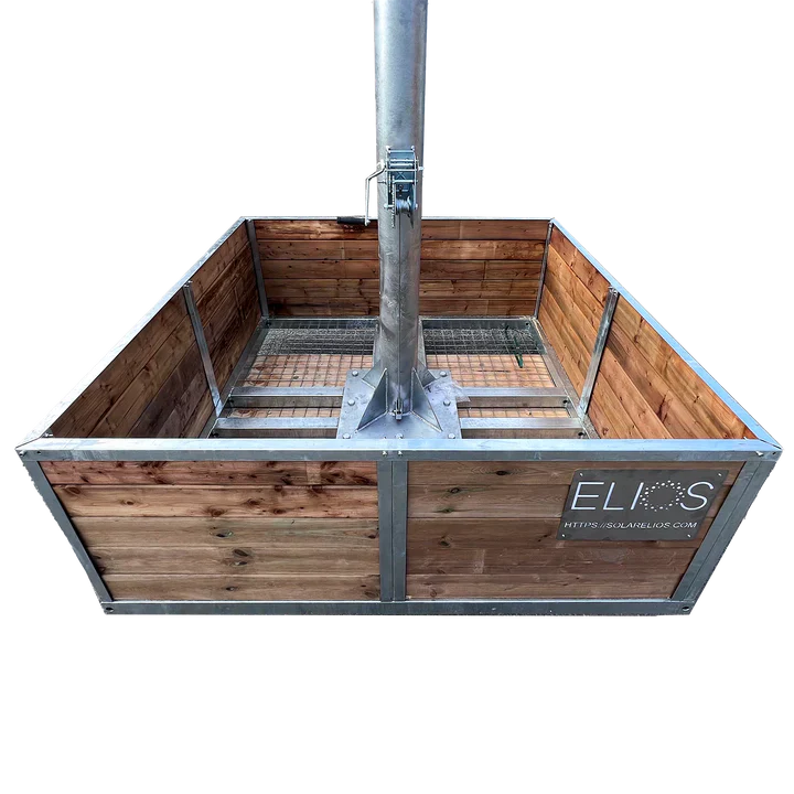 Elios Basket 8 Panel Post - Heavy-Duty Base for Solar Pole Mount Systems