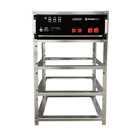 Rack pour Batteries Elios Pylontech – Compatible avec 4 Modules US5000 | Acier Galvanisé