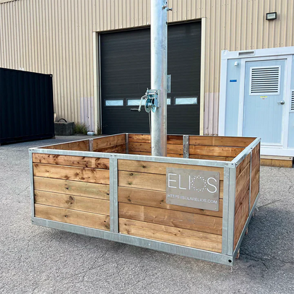 Elios Basket 8 Panel Post - Heavy-Duty Base for Solar Pole Mount Systems