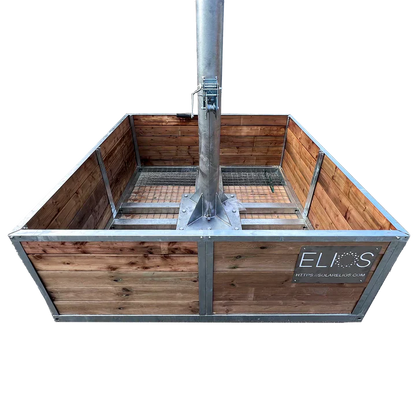 Elios Basket 8 Panel Post - Heavy-Duty Base for Solar Pole Mount Systems