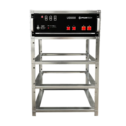 Rack pour Batteries Elios Pylontech – Compatible avec 4 Modules US5000 | Acier Galvanisé